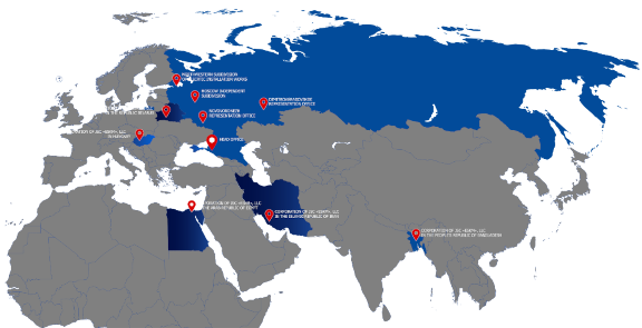 Карта представительств ЭСКМ